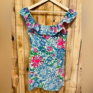 Lilly Pulitzer Zoya Romper Dress Frenchie Blue Sun's Out NWOT